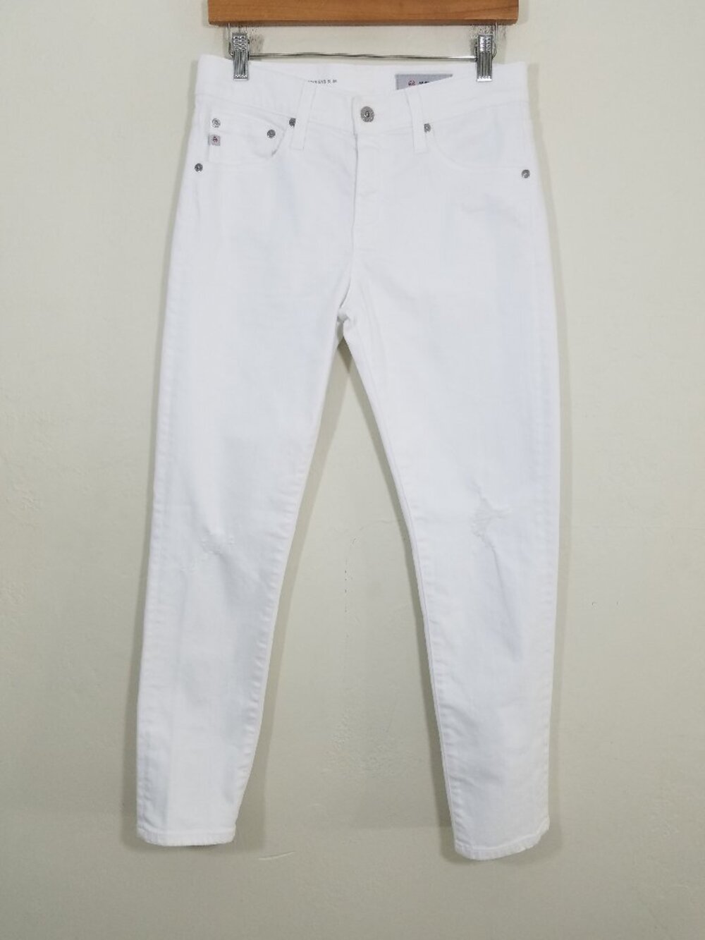 Ag Adriano Goldschmied EX-BOYFRIEND Slim Jeans White 27